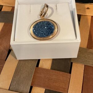 Blue druzy pendant